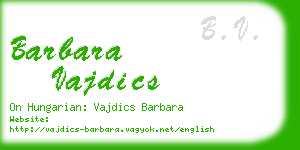 barbara vajdics business card
